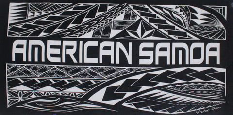 Bath Towel with "American Samoa", designed by Victor Chen