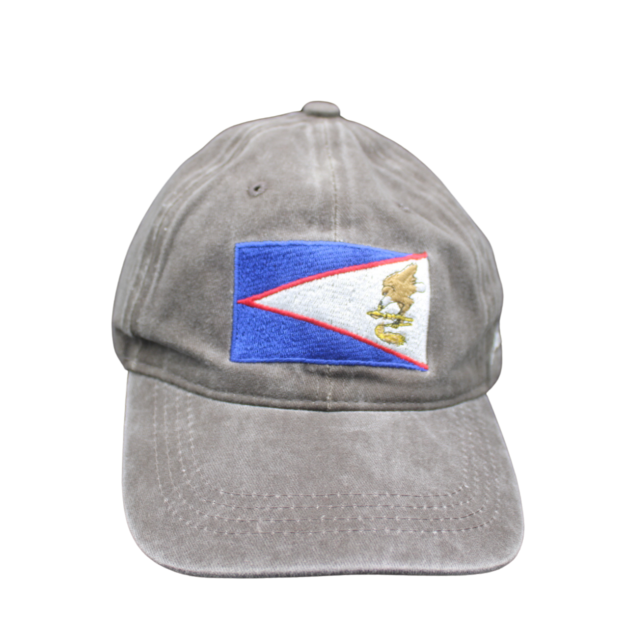 Baseball Cap (American Samoa Flag Design) - Dark Brown Color