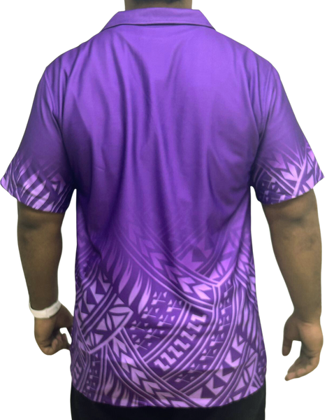 Violet Samoan/Polynesian Design Stretchable Shirt