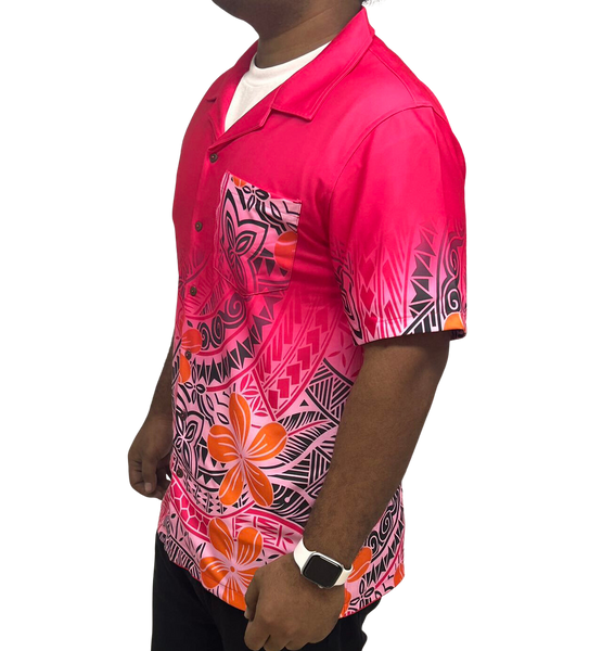 Rouge Short Sleeve Polynesian Design Shirt
