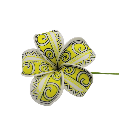 Sei, Artificial Sei Flower Plumeria with Samoan Tattoo Design