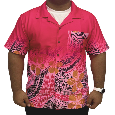Rouge Short Sleeve Polynesian Design Shirt