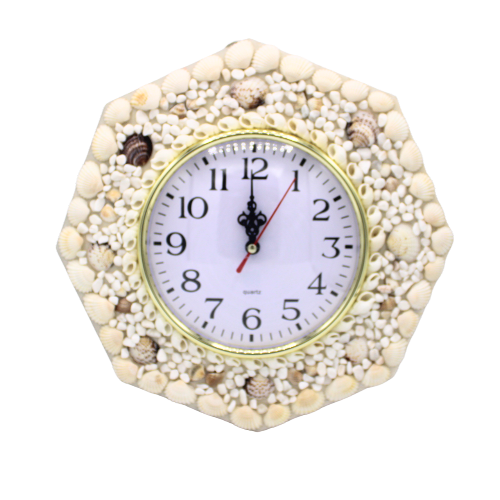 Seashell Wall Clock, Octagon Shape