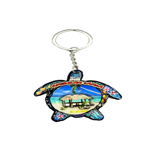 Island Style turtle shape key chain, fale design