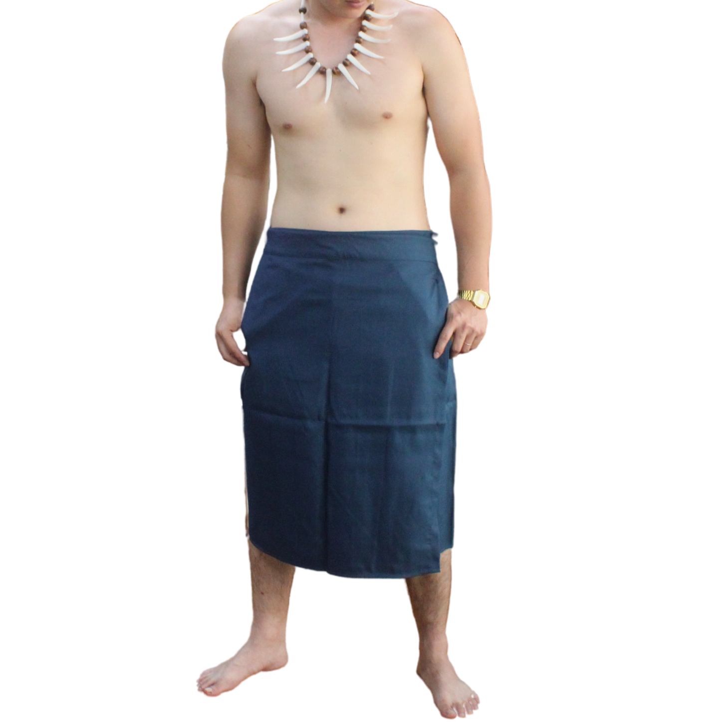 Long Sulu (Ie-Faitaga) Plain Dark Turquoise– Traditional Samoan Attire for Every Occasion