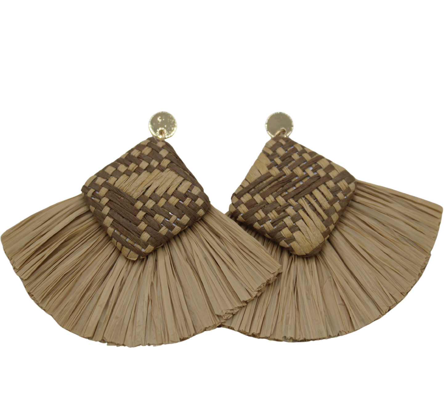 Rattan Tassel Dangle Earrings-Authentic Samoan/Polynesian Earrings