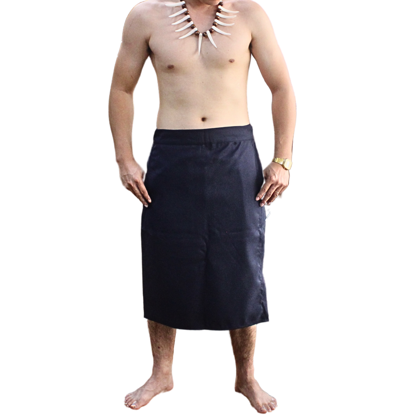 Long Sulu (Ie-Faitaga) Plain Navy Blue – Traditional Samoan Attire for Every Occasion