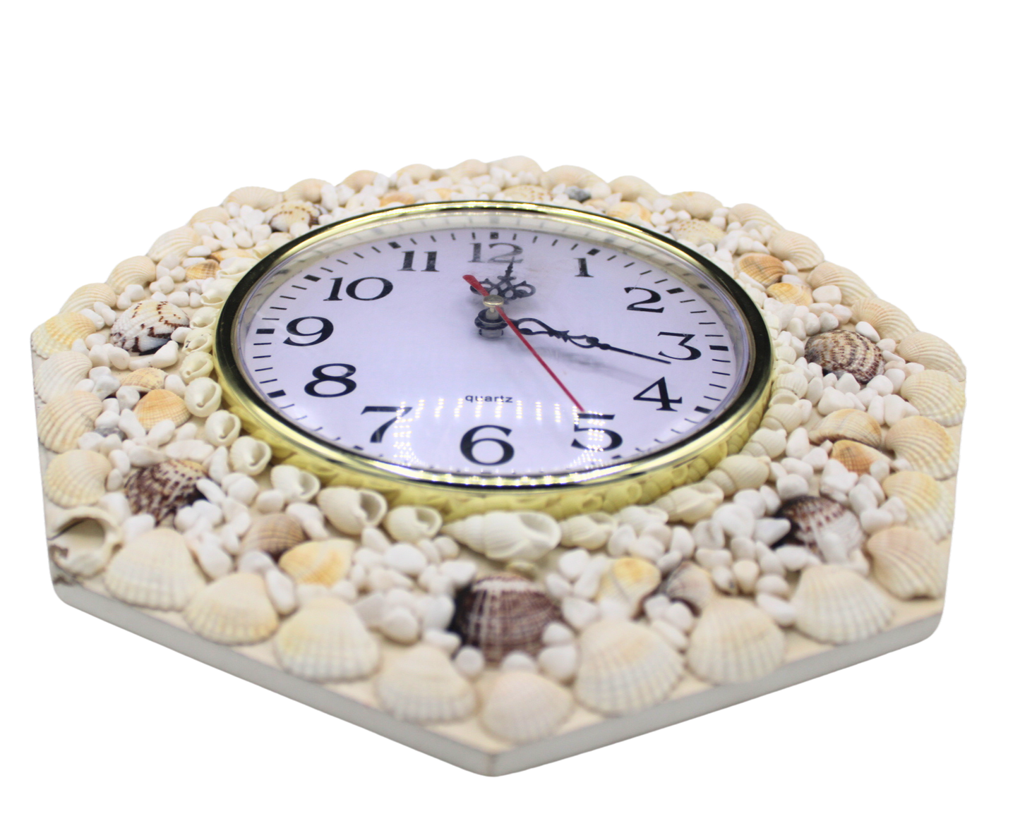 Seashell Wall Clock, Octagon Shape