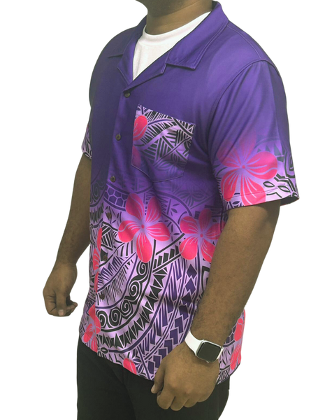 Violet & Pink Polynesian Tattoo Shirt