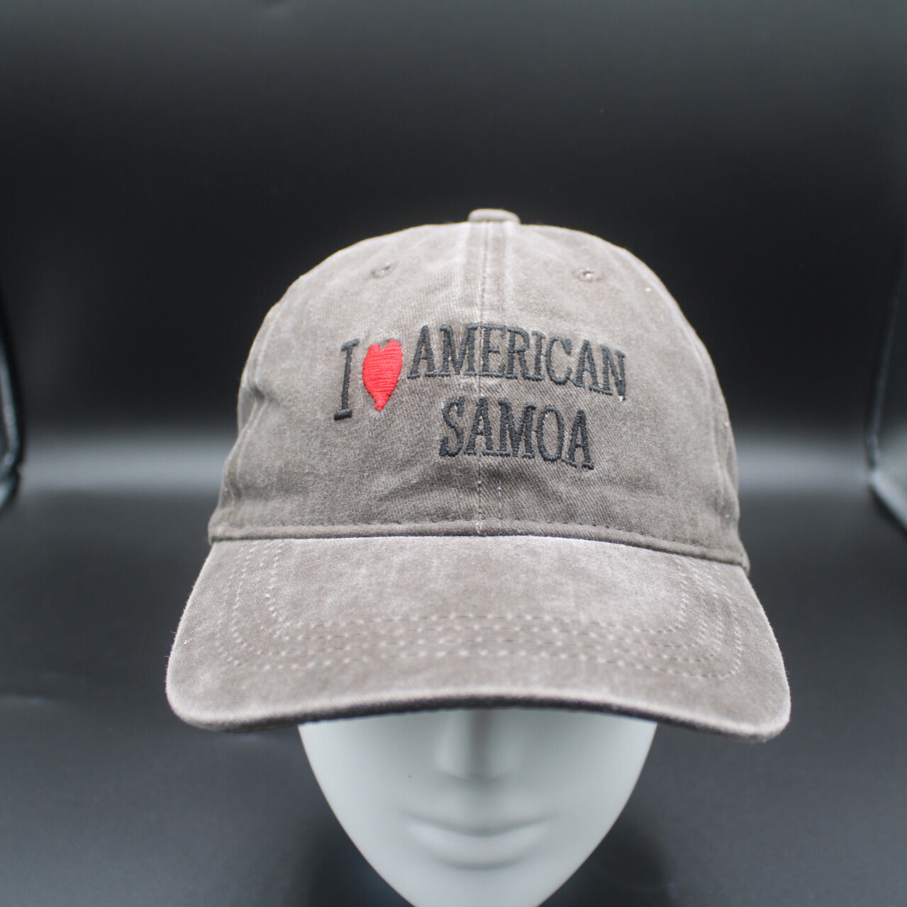 Baseball Cap ( American Samoa Flag Design) -Denim Brown Color