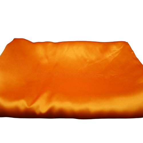 Satin Plain Fabric; Sunset Orange Color Size: 46"x44"