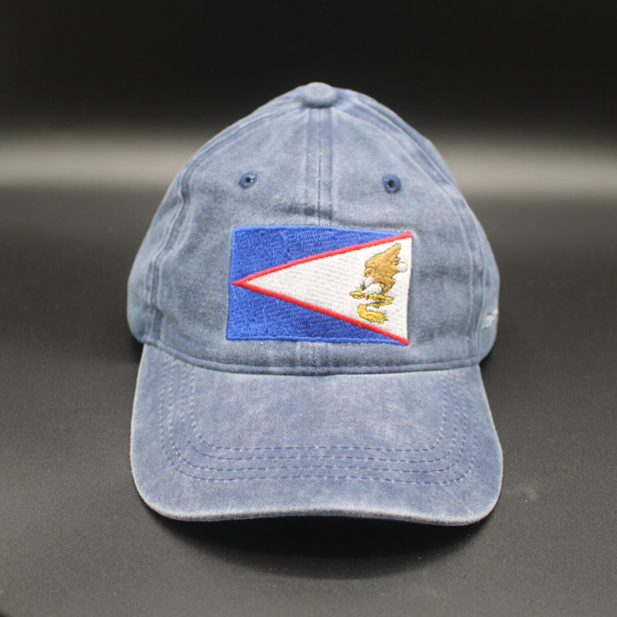 Baseball Cap ( American Samoa Flag Design) - Denim Blue Color