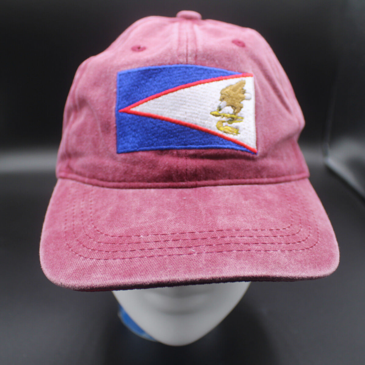 Baseball Cap with American Samoa Flag Design - Maroon Color