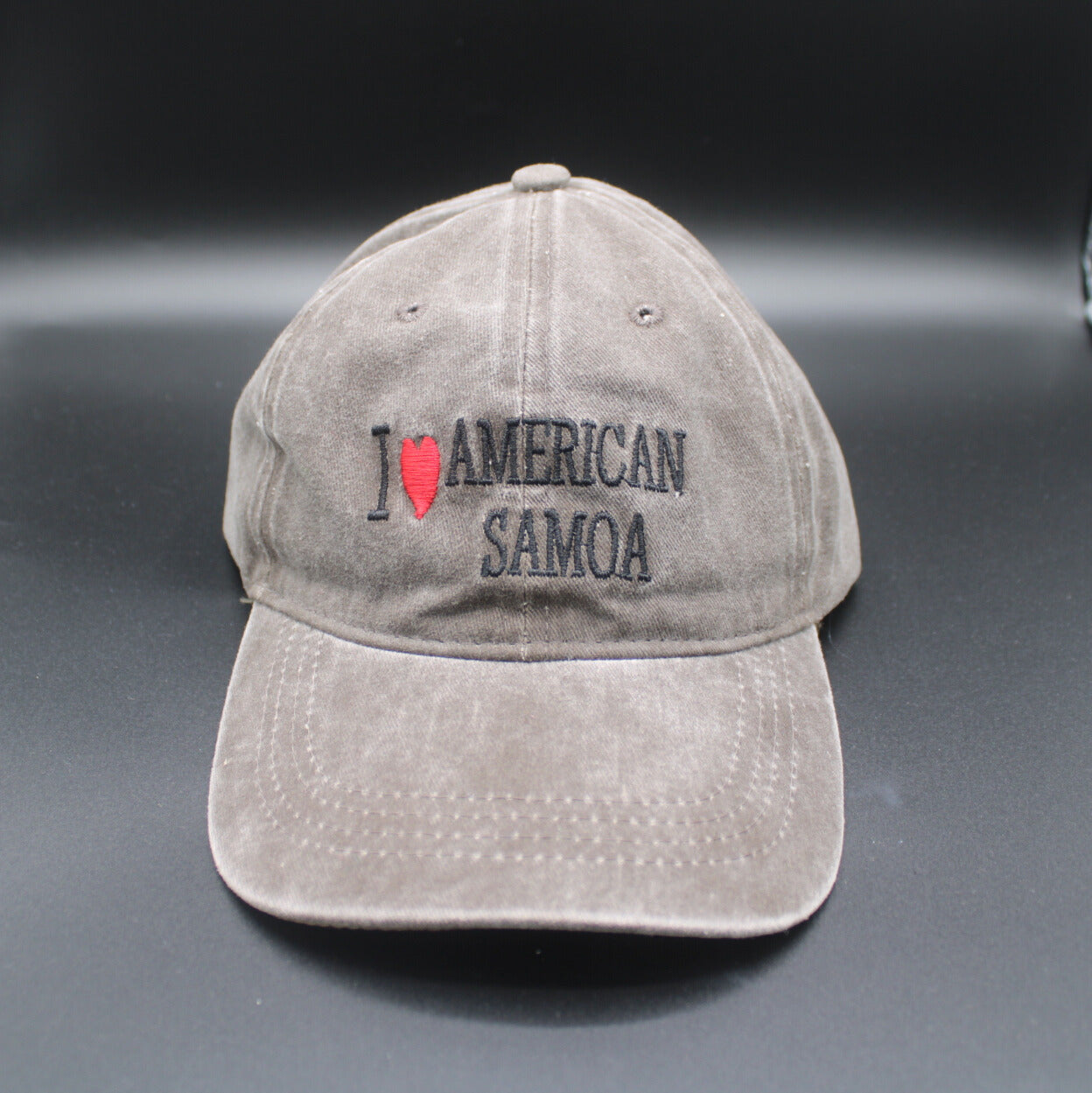 Baseball Cap ( American Samoa Flag Design) -Denim Brown Color