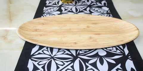 Serving Platters for Party Supplies, Unbreakable Oblong Trays, Bamboo Imitation Reusable Plates for Food Sushi Desserts Platter Dishwasher Safe
