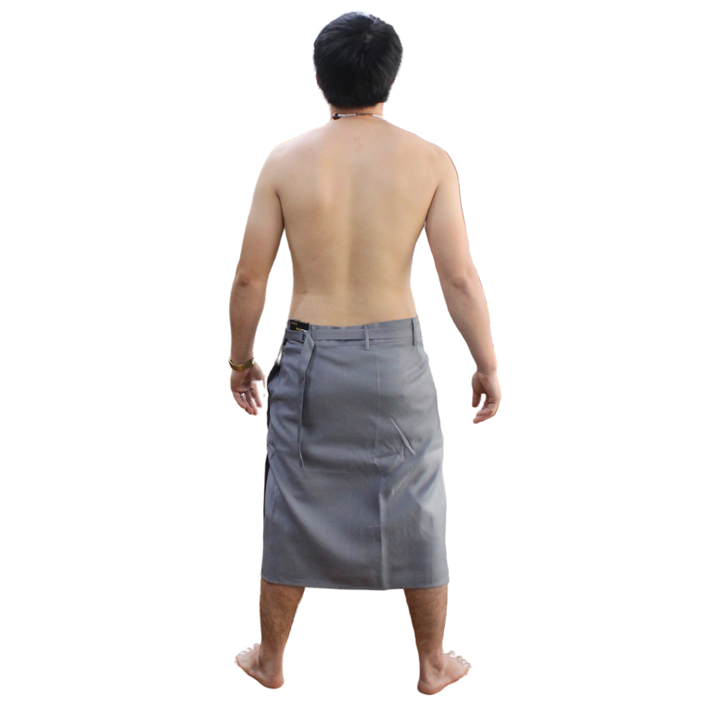 Long Sulu (Ie-Faitaga) Plain Gray – Traditional Samoan Attire for Every Occasion