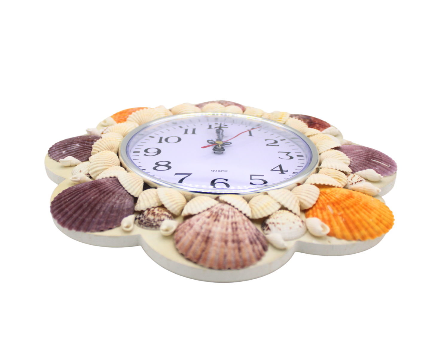 Seashell Wall Clock, Abalone Shell, Flower Shape