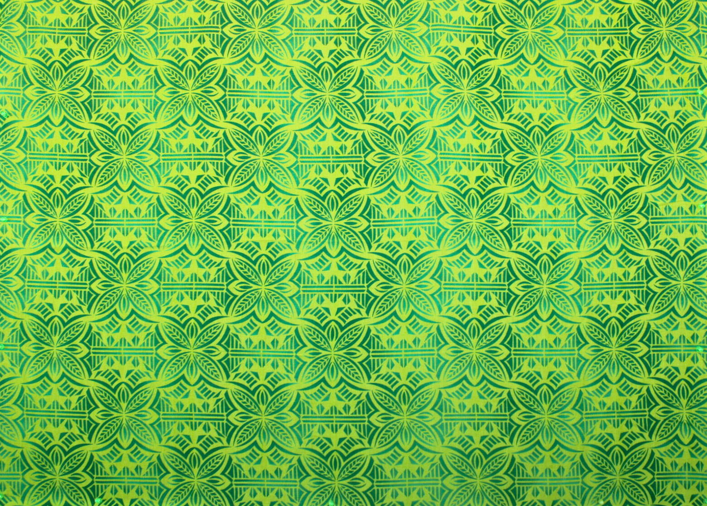 Dobby Print Material (Green on Light Green) -