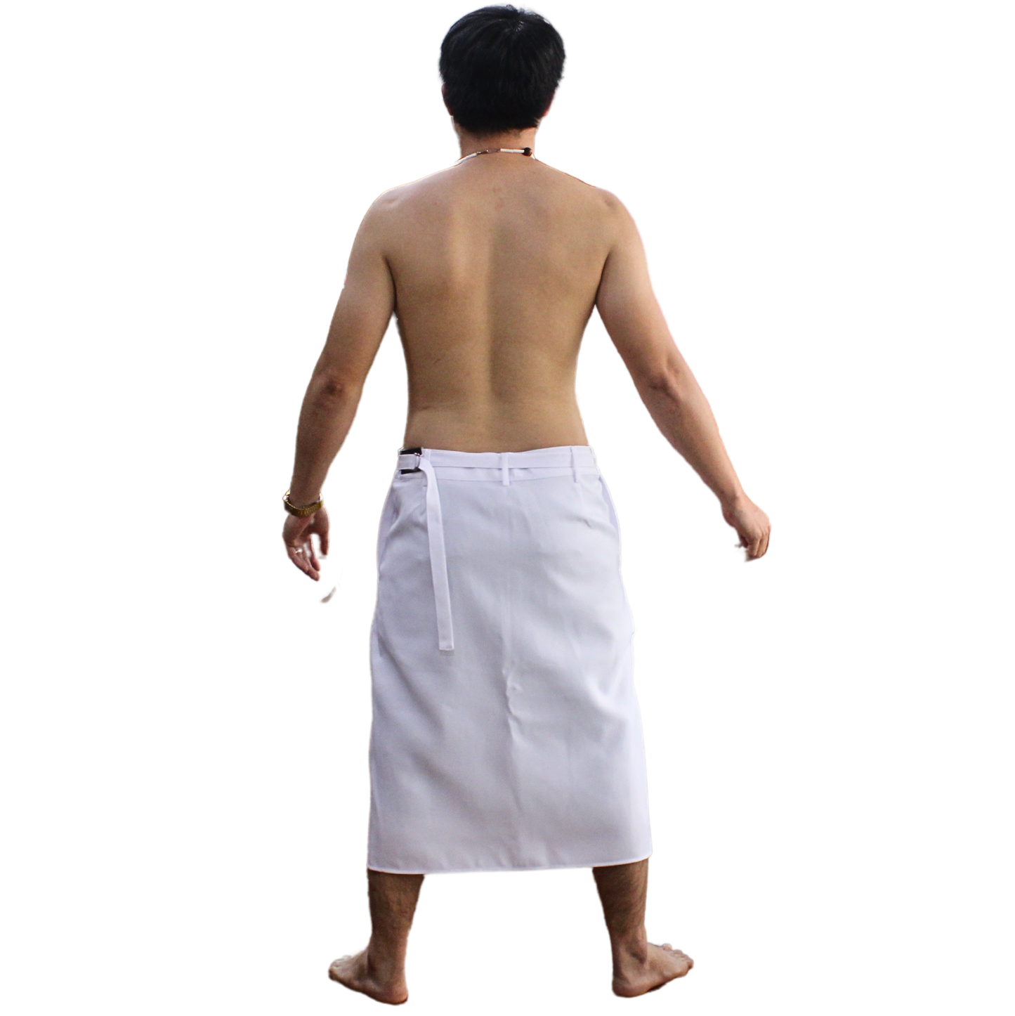 Long Sulu (Ie-Faitaga) Plain White – Traditional Samoan Attire for Every Occasion