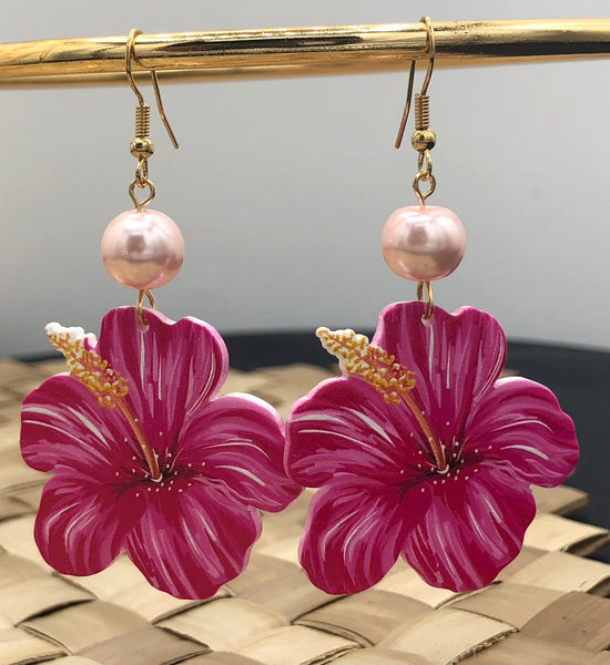 Hibiscus Flower Earring