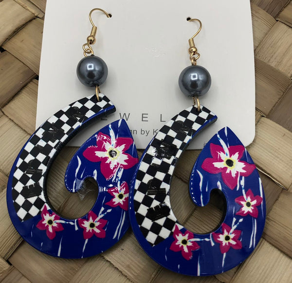Samoan Hook with Flower Samoan Earring