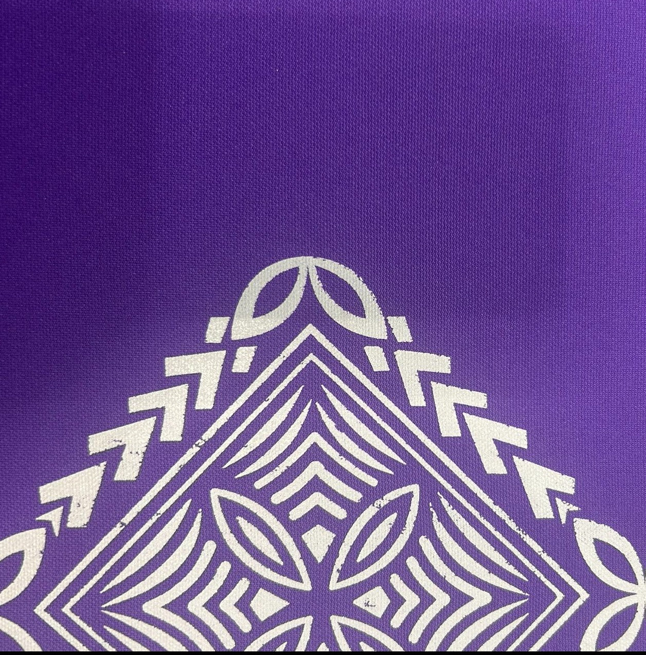 Stretchable Material white design on Purple- Size: 60"x36"