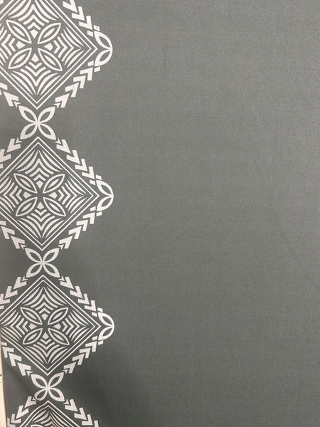Stretchable Print White Design on Gray- Size: 60"x36"