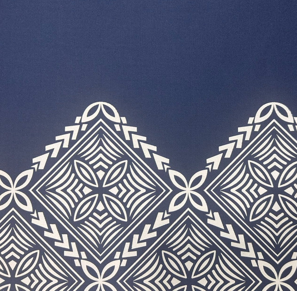 Stretchable Material White on Navy Blue- Size: 60"x36"