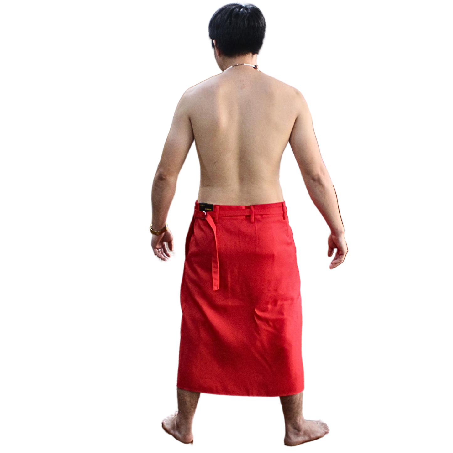 Long Sulu (Ie-Faitaga) Plain Red– Traditional Samoan Attire for Every Occasion