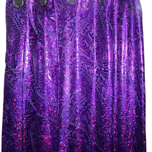 Manua's Samoan Design Curtain; Violet Color, Size: 55"x77"