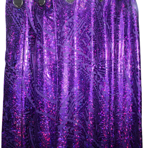 Manua's Samoan Design Curtain; Violet Color, Size: 55"x77"