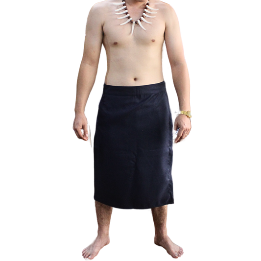 Long Sulu (Ie-Faitaga) Plain Navy Blue – Traditional Samoan Attire for Every Occasion