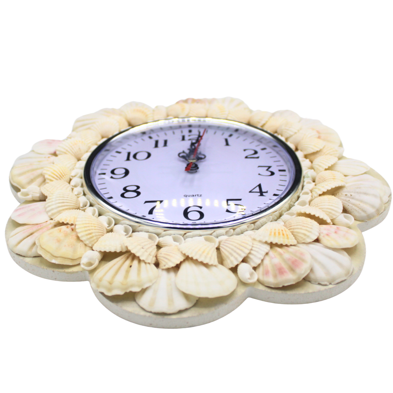 Seashell Wall Clock, Abalone Shell, Flower Shape