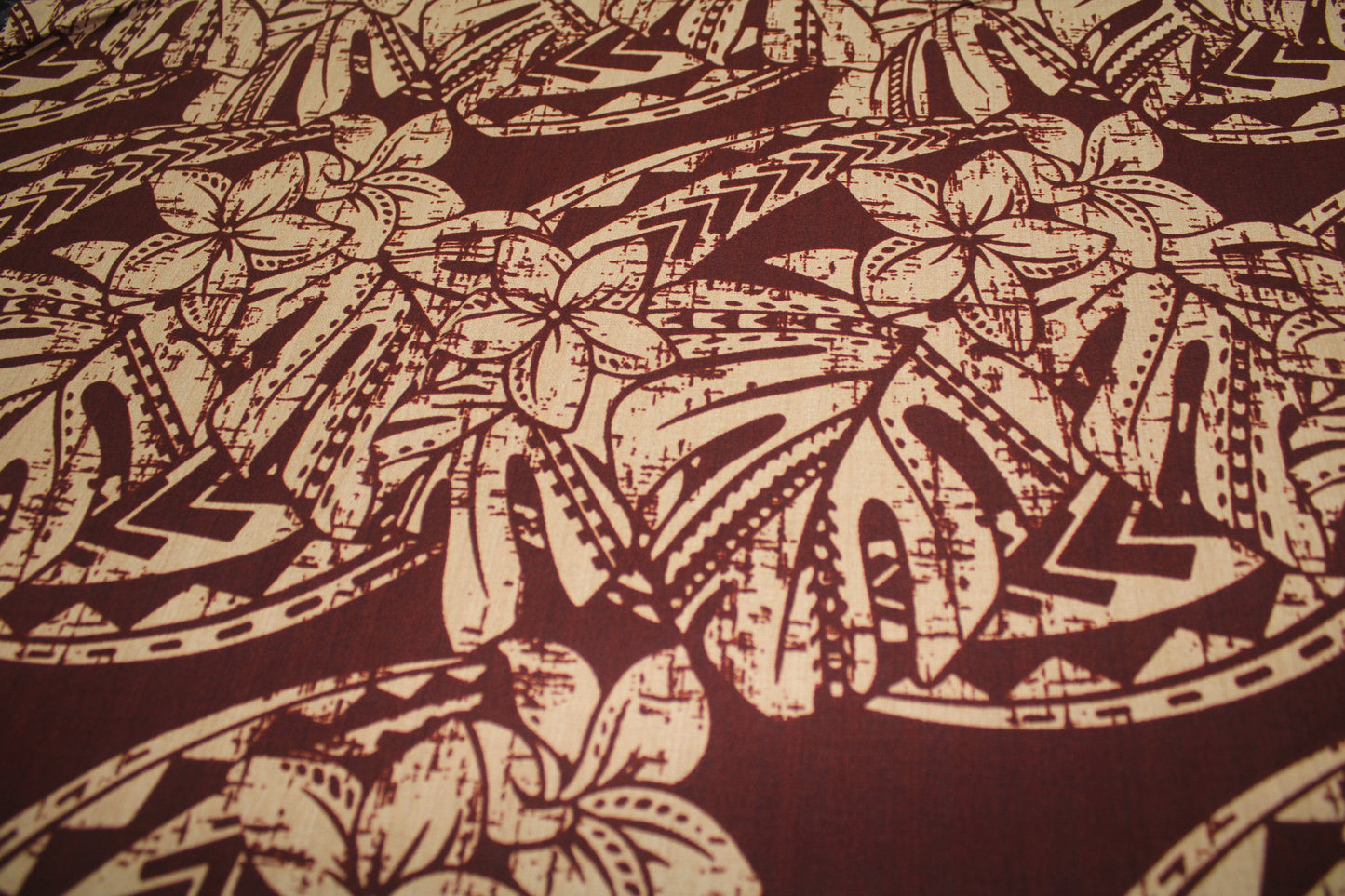 Samoan Design Dobby Cotton Print Fabric -44"x36"