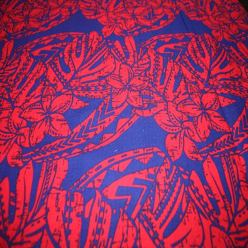 Samoan Design Dobby Cotton Print Fabric -44"x36"