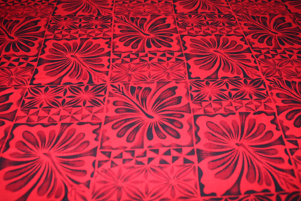 Samoan Design Dobby Cotton Print Fabric