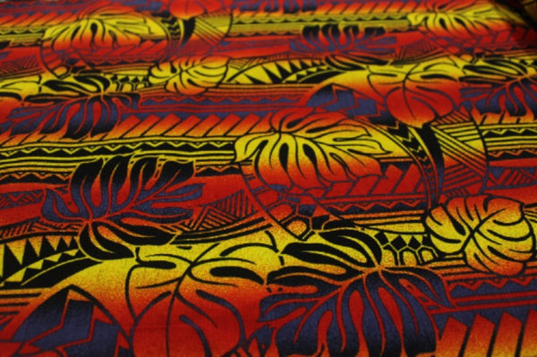 Samoan Design Dobby Cotton Print Fabric -44"x36"