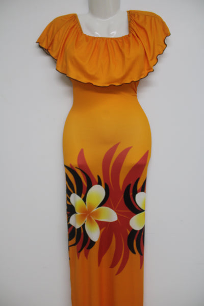 Polynesian off-shoulder dress