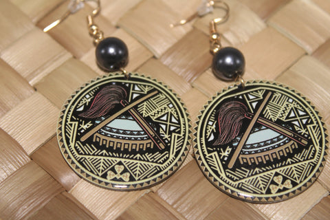 Samoan Design Earring style circle