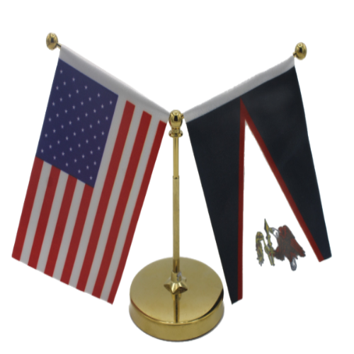 USA and American Samoa Miniature Car Flag