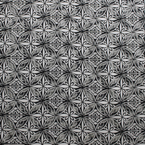 Samoan Design Cotton Print Fabric- Tapa Pattern -44