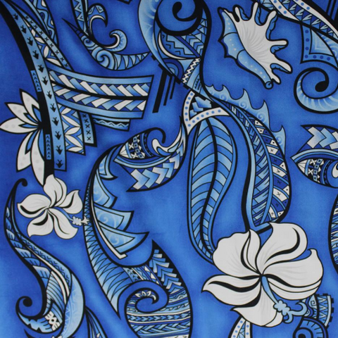 SAMPLE- Cotton Fabric Blue/White