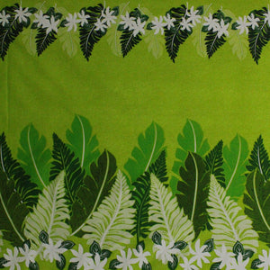 SAMPLE- Cotton Fabric Green/White