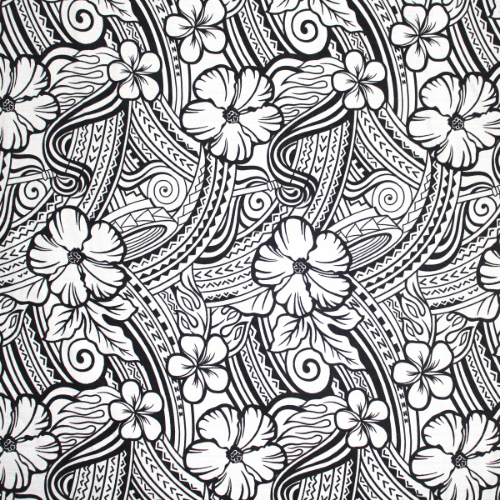 Samoan Design Dobby Cotton Print Fabric - Samoan Siapo Elei Design